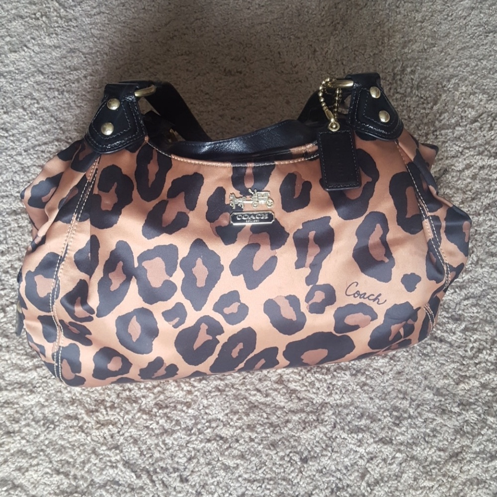 Coach leopard handbag
